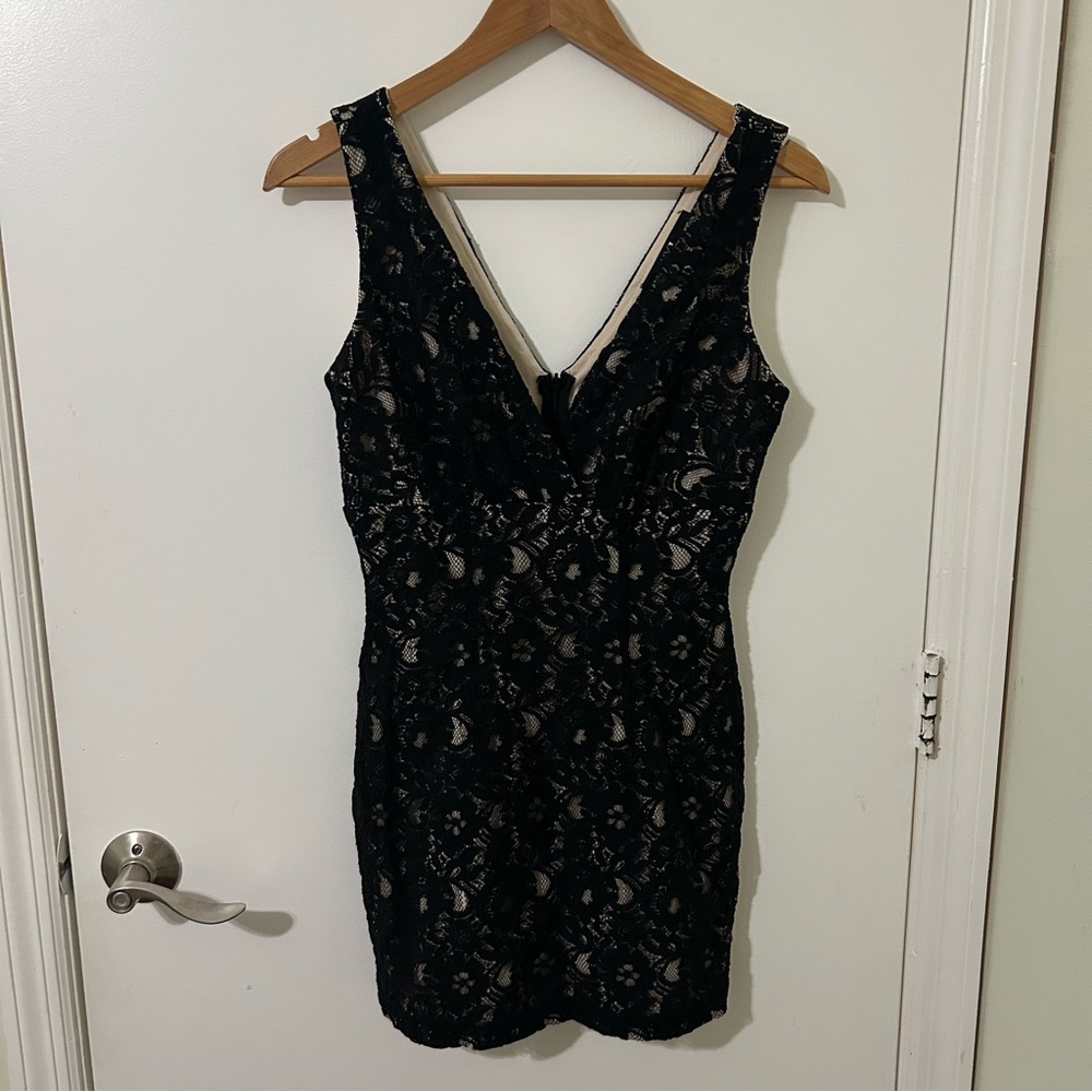 Forever 21 Black Lace Sleeveless Mini Dress